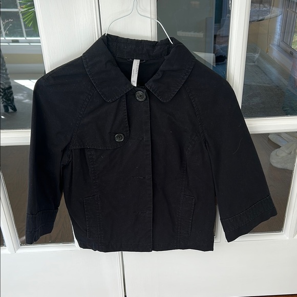 Old Navy Jackets & Blazers - Old Navy Lightweight Black Pea Coat with Prominent Collar🌿